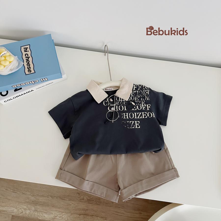 SB2218- sét polo in doremon quần giả jean đen