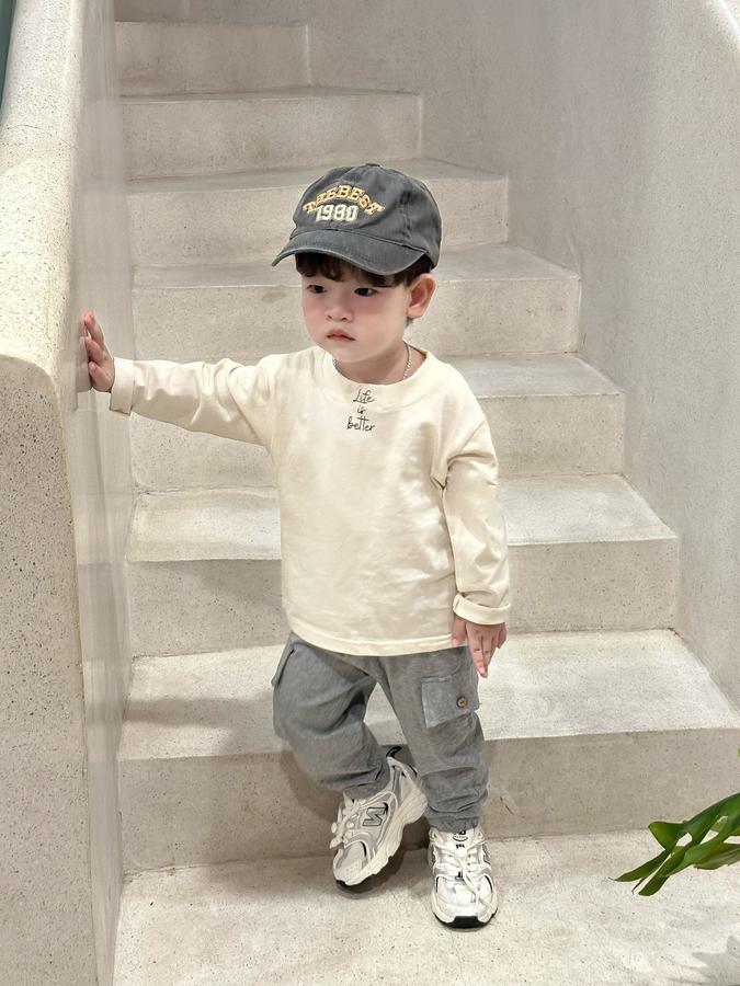 SB2073- bộ dài tay in life is better