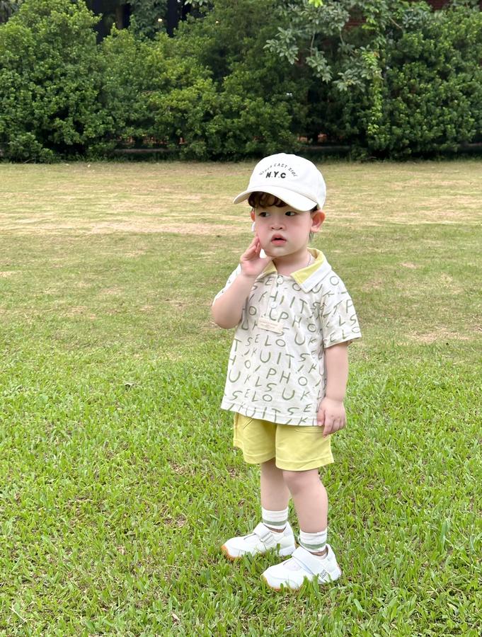 SB2235- bộ polo phối cổ thân in chữ