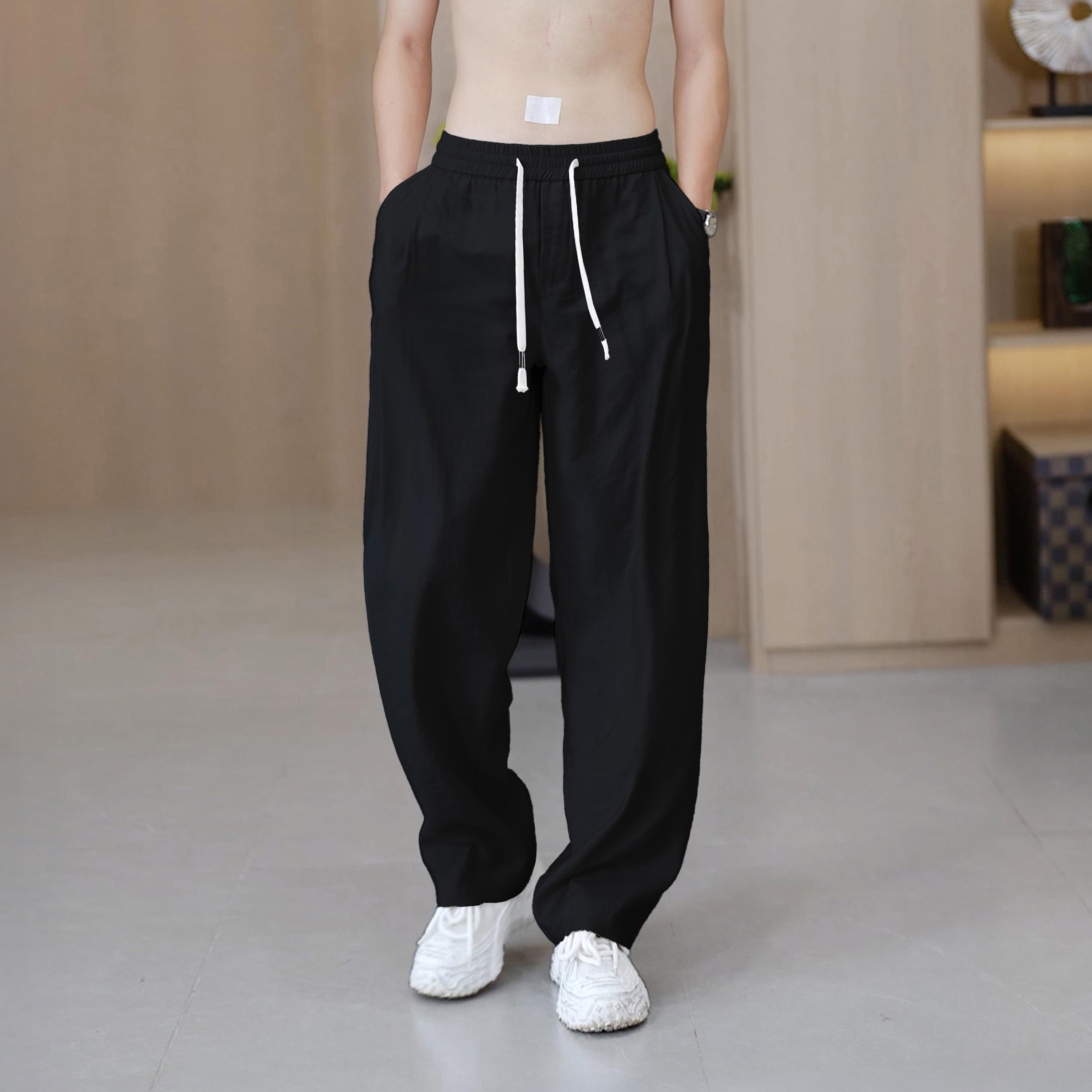 Product image - Q501 Quần suông nam form rộng đũi Hàn cao cấp siêu mát cạp chun thoải mái