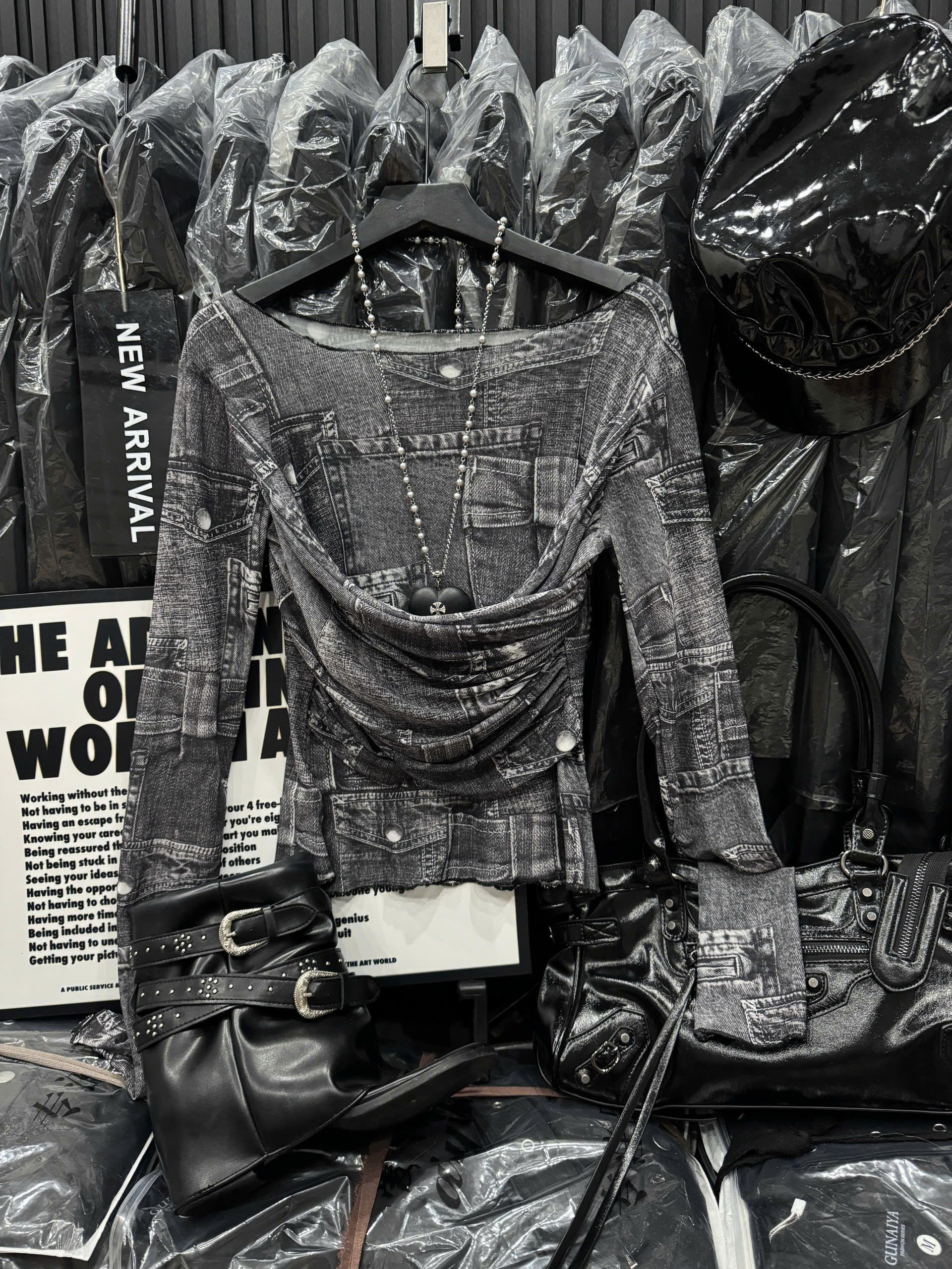 Product image - Áo Giả bò Cổ Rộng