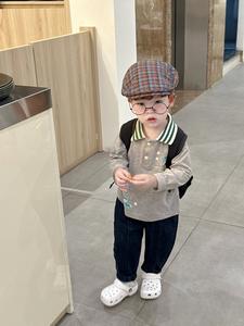 Bộ dài quần dài bé trai không cổ