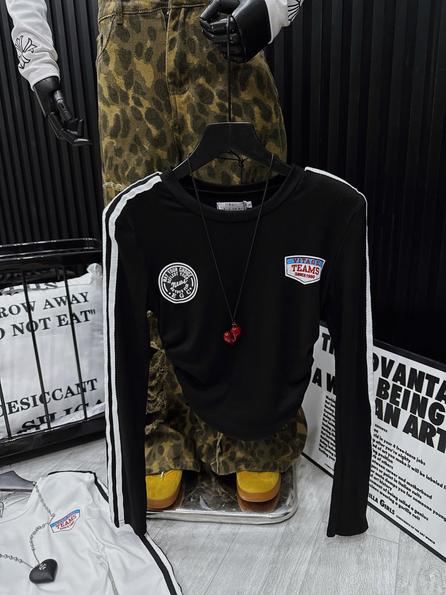 Product image - áo crt tay dài sọc thể thao