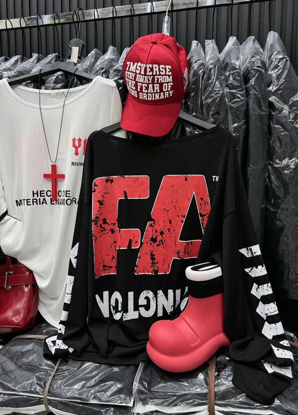 Product image - áo cotton giấy  in chữ FA