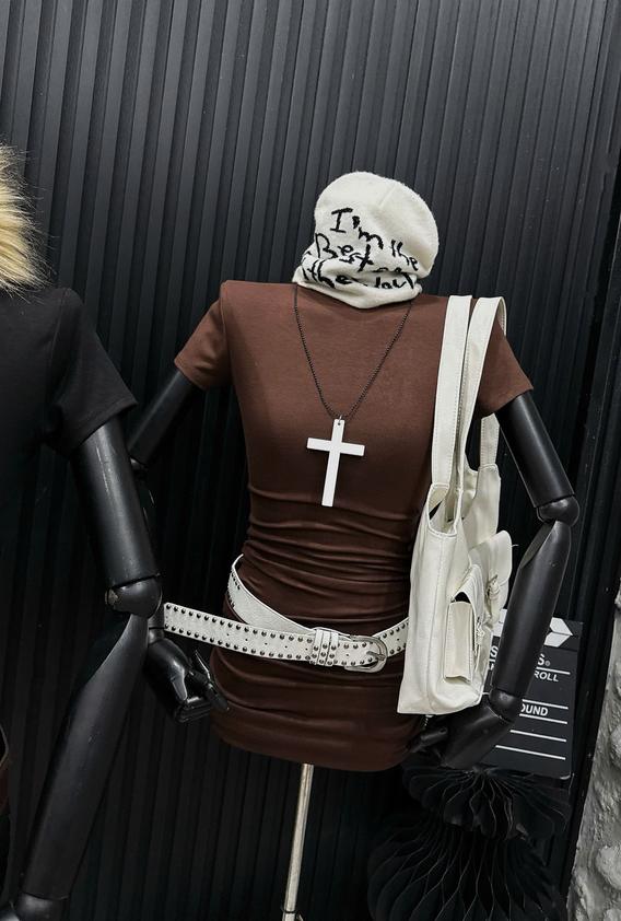 Product image - Váy Body Rúm Sườn Cộc Tay