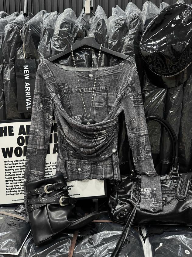 Product image - Áo Giả bò Cổ Rộng