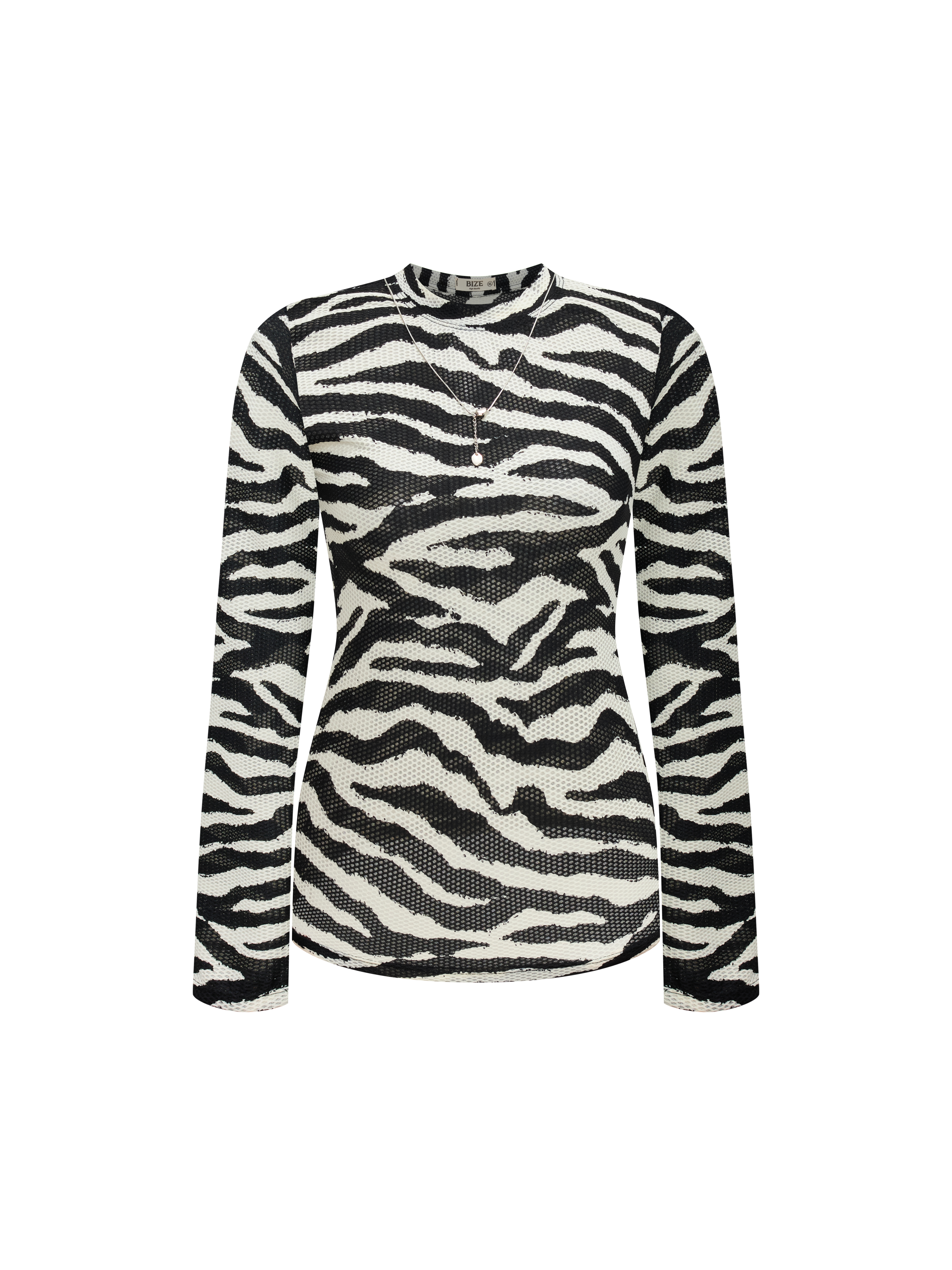 BIGSIZE - Áo thun tay dài sọc vằn T- AT9066