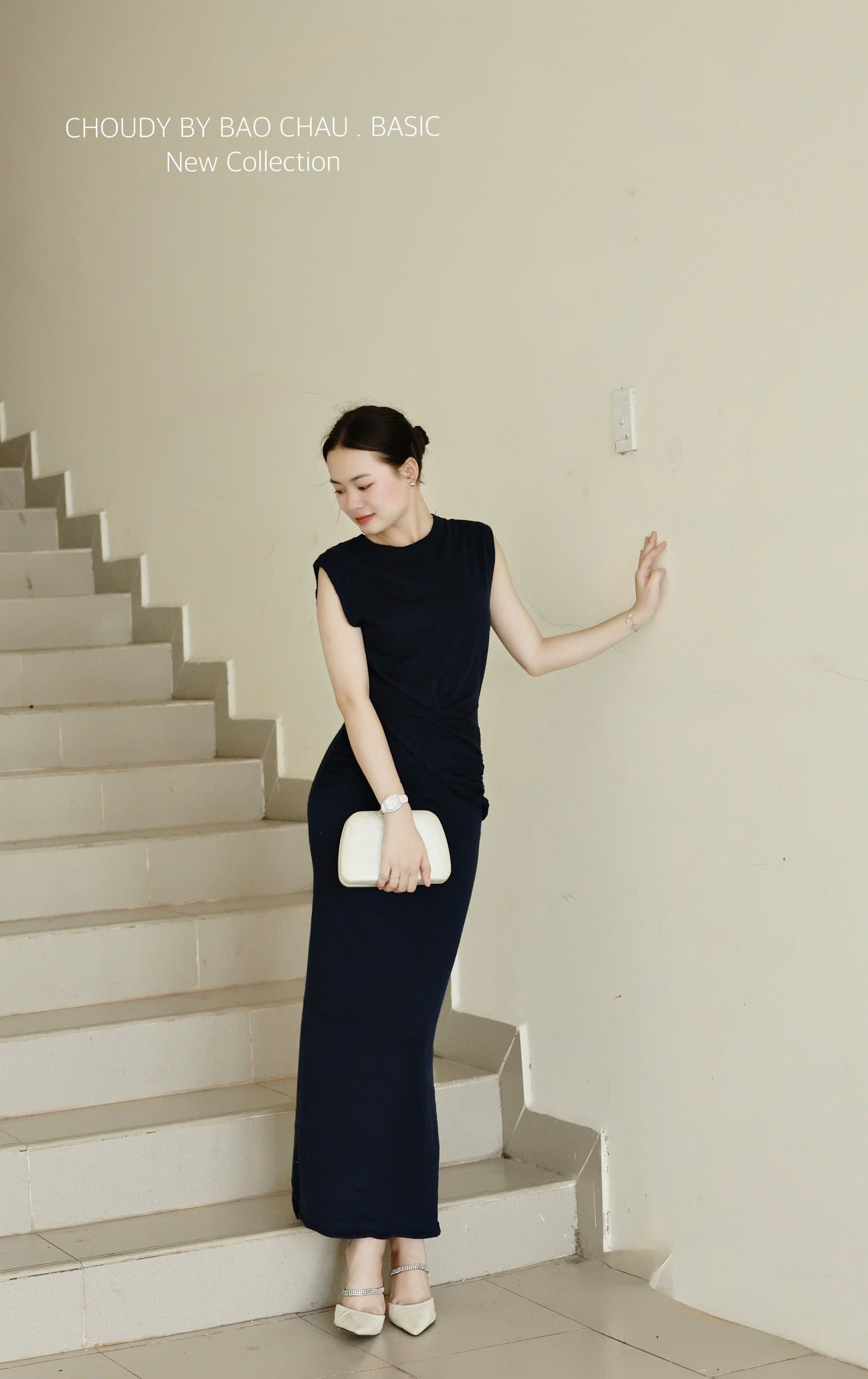 D87 ĐẦM DỆT KIM 2 MÀU