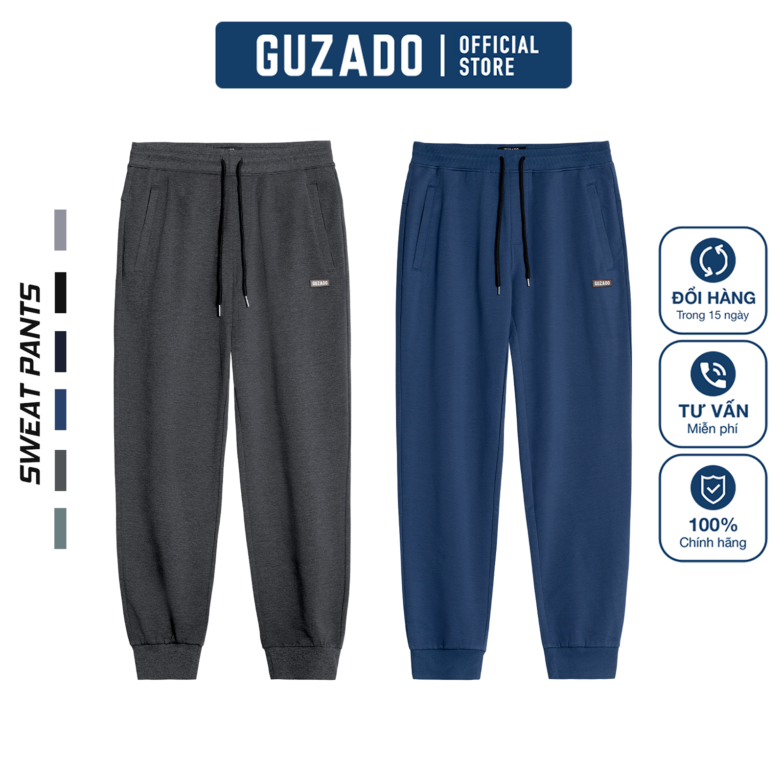 Quần Jogger Nam Casual Vải Nỉ Co Giãn Cao Cấp GQN01