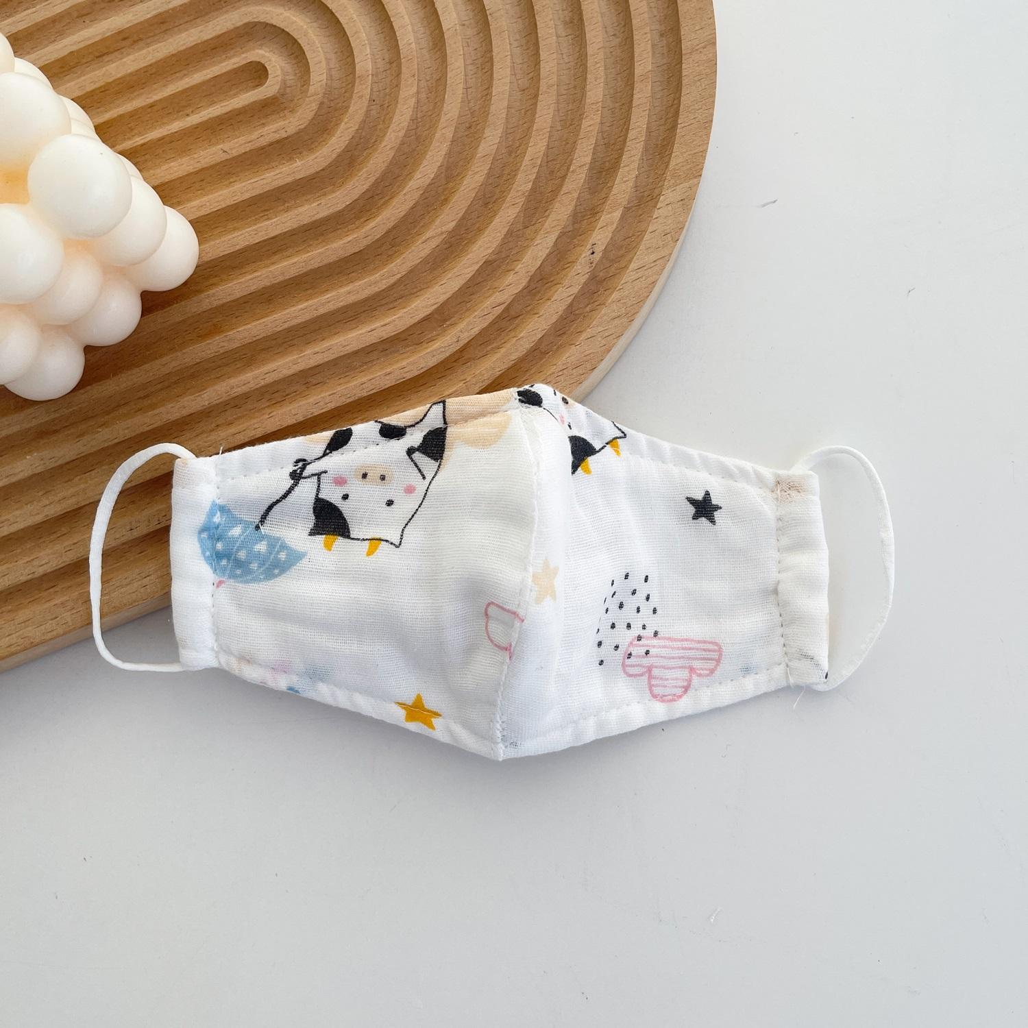 Khẩu trang xô muslin cầu vồng ko kính