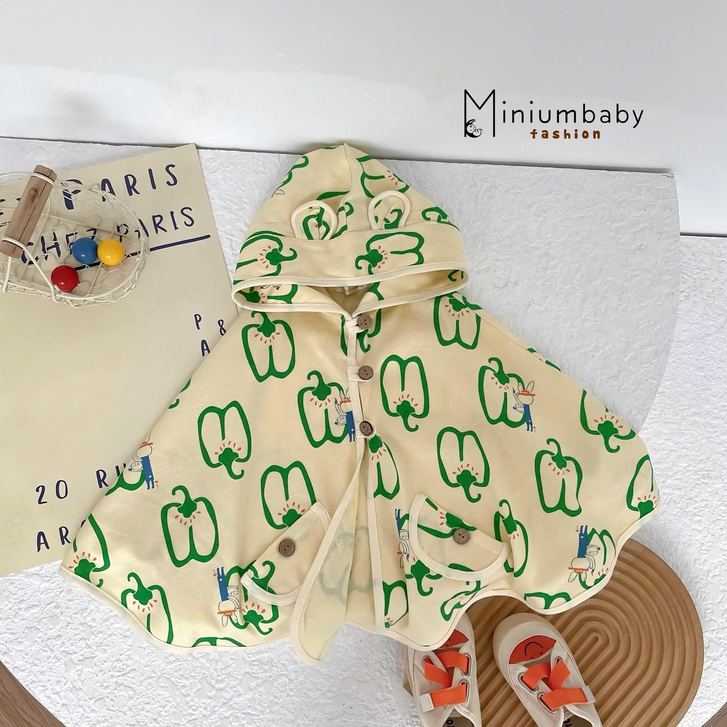 ACCD1- áo choàng cánh dơi cho bé ớt xanh