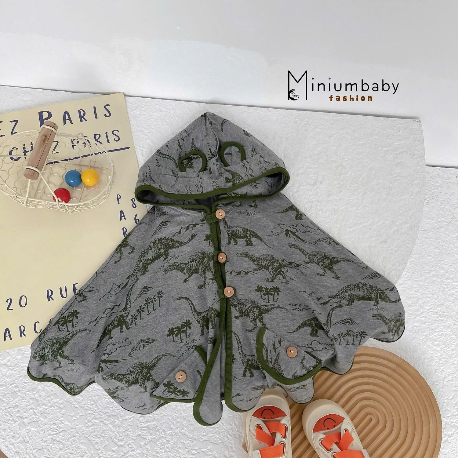 Áo choàng cánh dơi thu đông mỏng kl xanh lá nền ghi