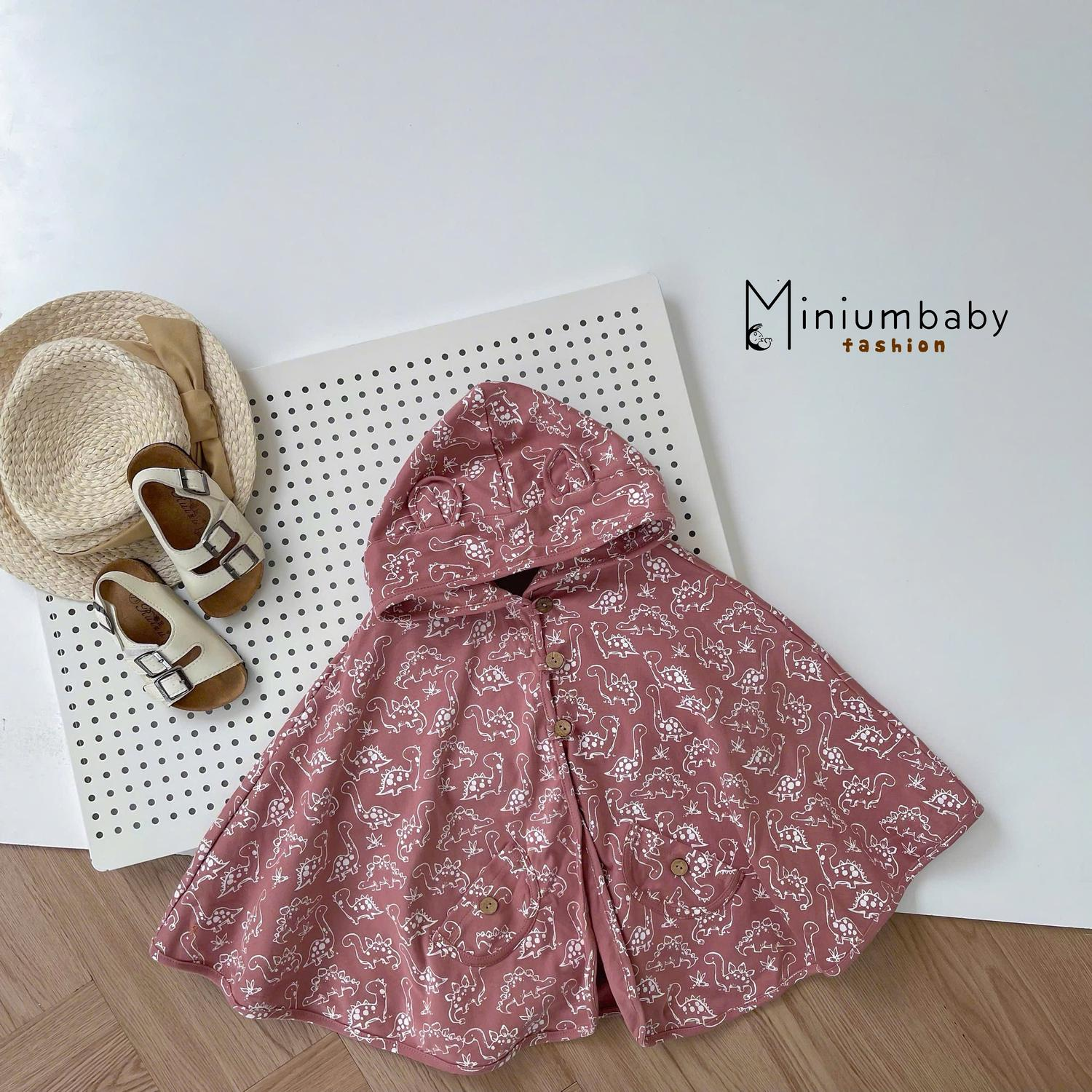 ACCD1- áo choàng cánh dơi cho bé kl nền nâu