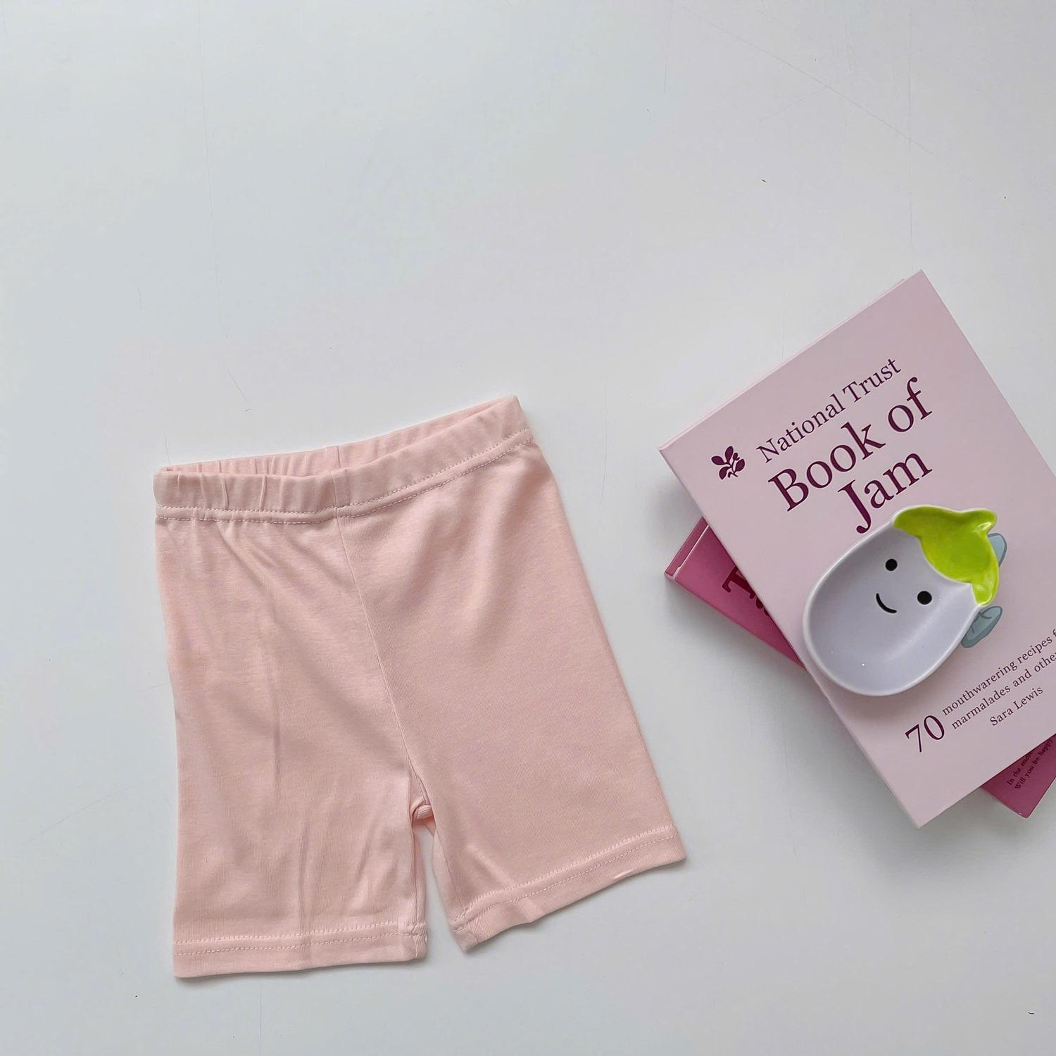 QC1555-quần đùi legging bé gái hồng1