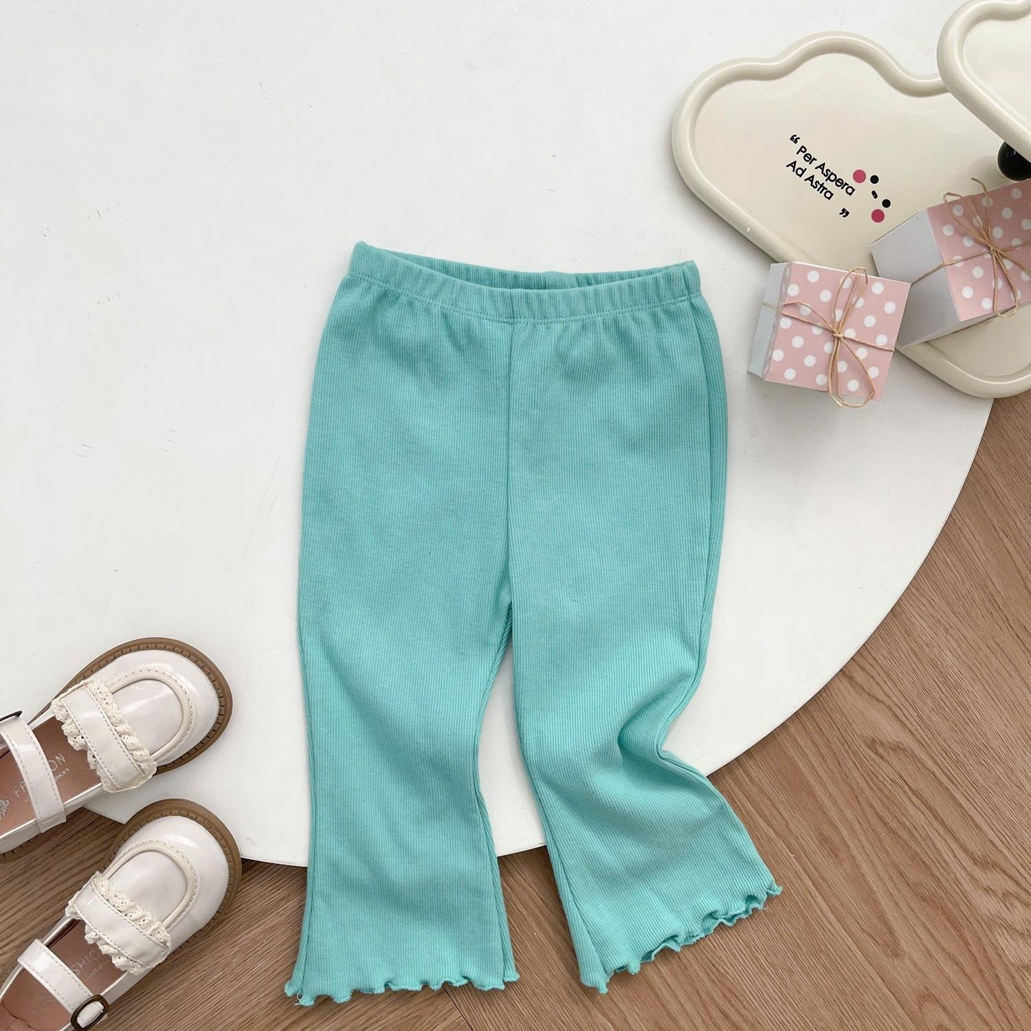 QD1650A- quần ống loe xanh ngọc