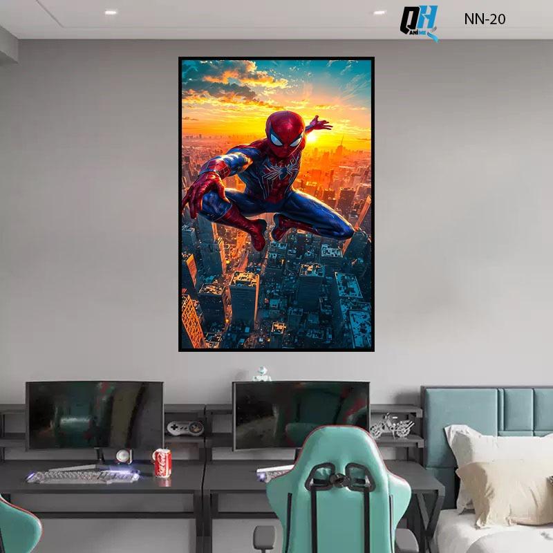 Tranh Dán Tường Spider man,Dán Tường Fomex 5mm,Tranh Anime,Decor Phòng Ngủ ,Phòng Game,Phòng Trẻ Em,QH Anime Decor