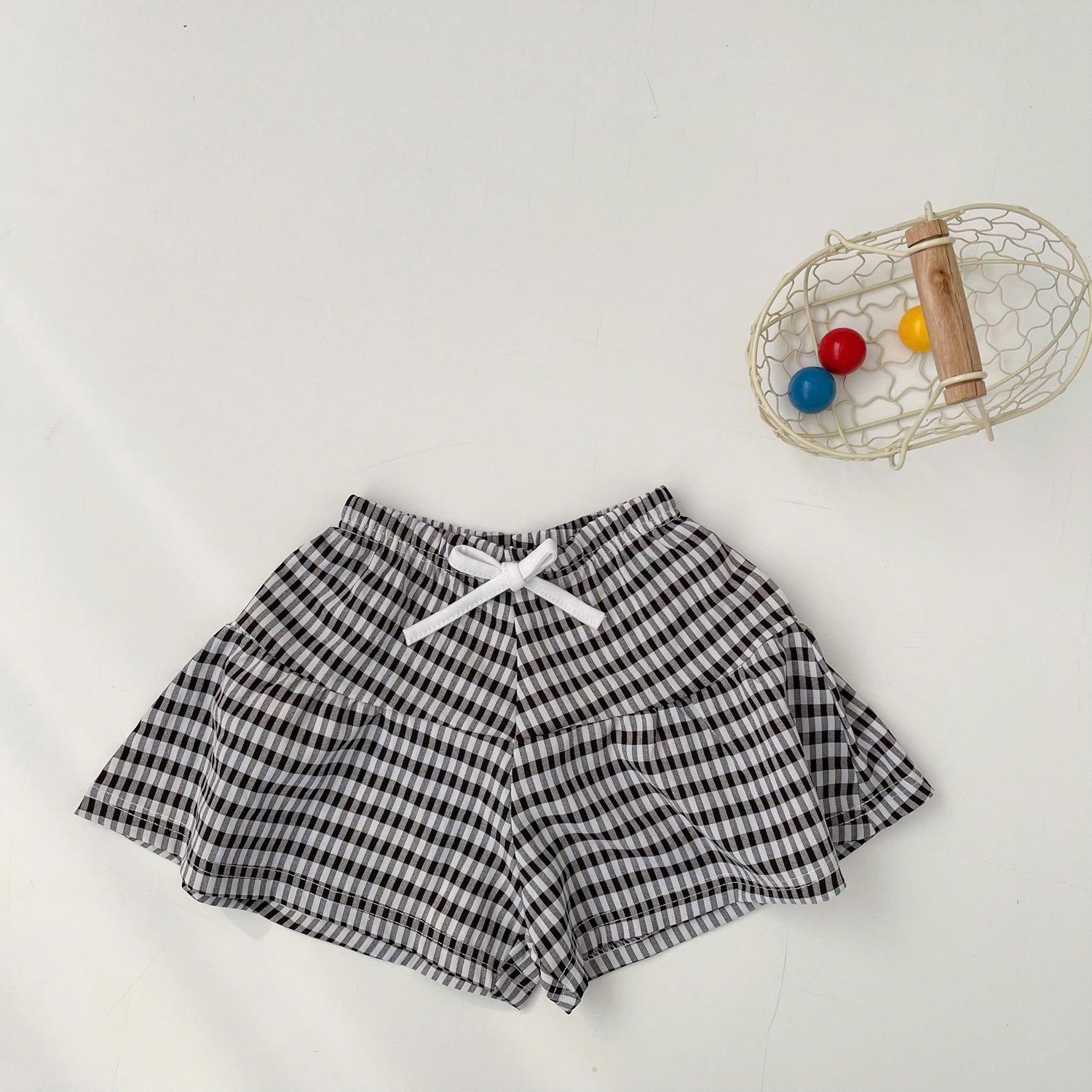 QC1609- Quần váy kẻ đen