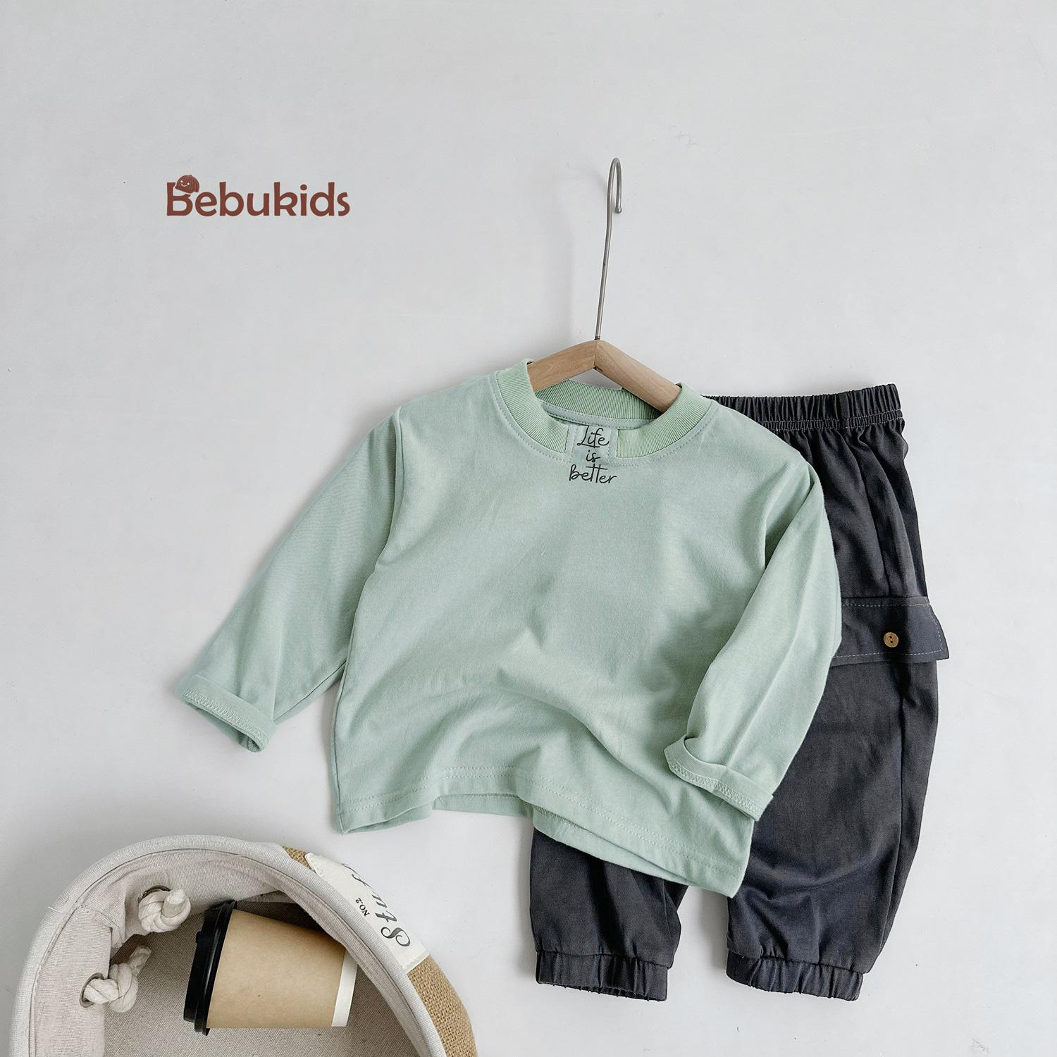 SB2073- bộ dài tay in life is better be 1