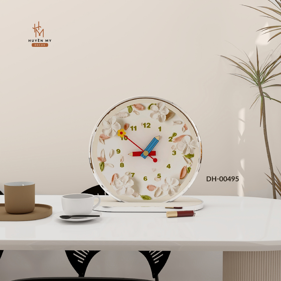 Tranh Đồng Hồ Để Bàn Nhỏ Xinh Decor Bàn Làm Việc, Góc Học Tập, Quà Tặng Trang Trí - Huyền My Decor