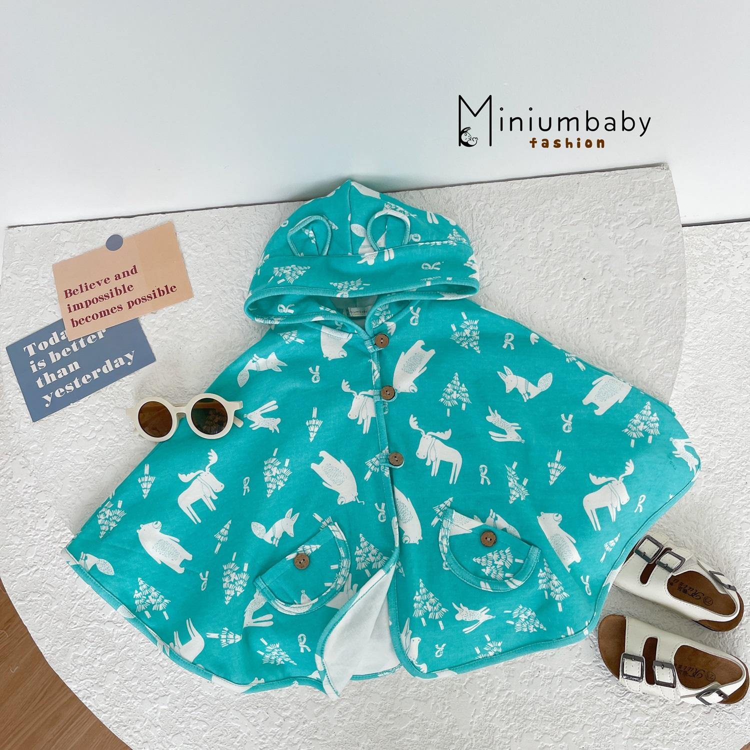 Áo choàng cánh dơi dày xanh lá