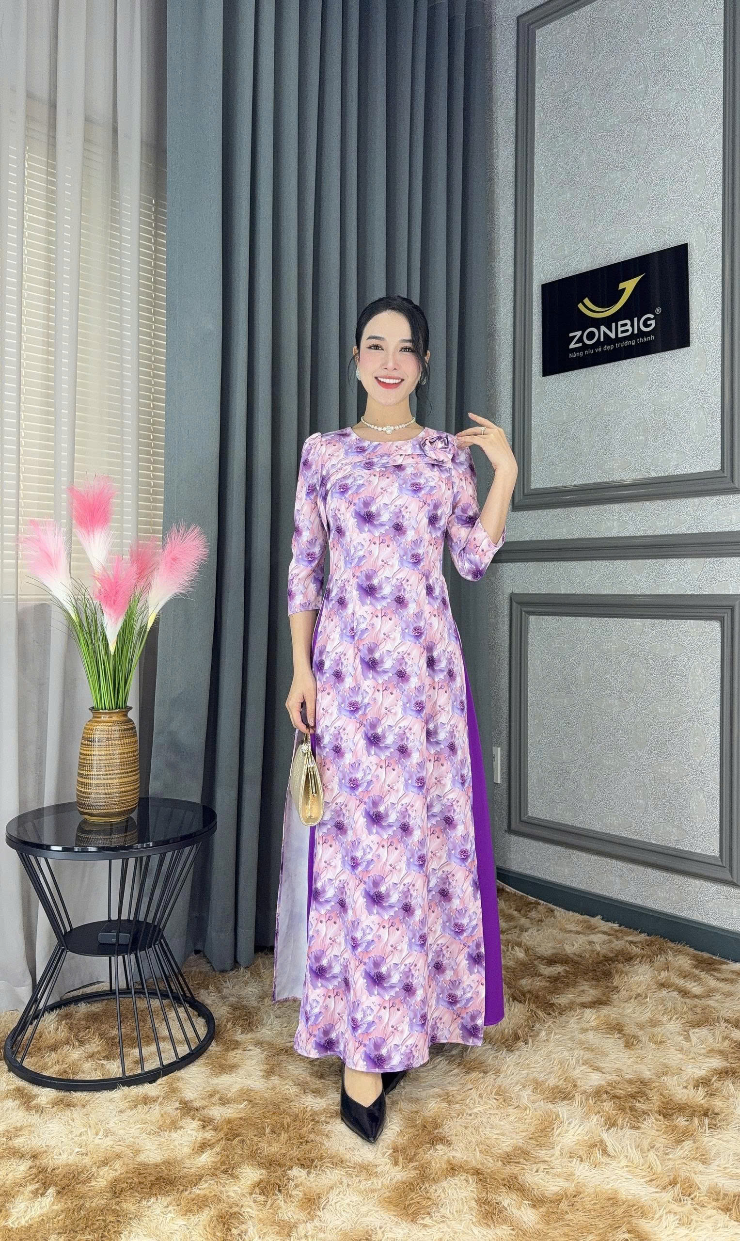 Đầm giả áo dài - Y2048 - Thương hiệu Zonbig