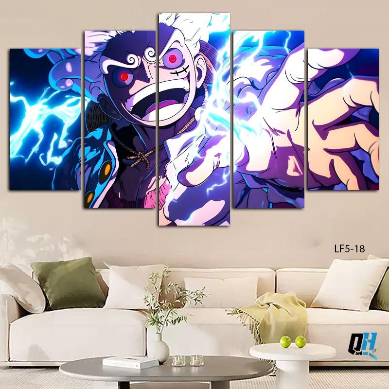 Bộ 5 Tấm Tranh Lufy Onepiece, Dán Tường Fomex 5mm, Decor Phòng Ngủ, Phòng Trẻ Em, Livestream, Phòng Game, QH Anime Decor