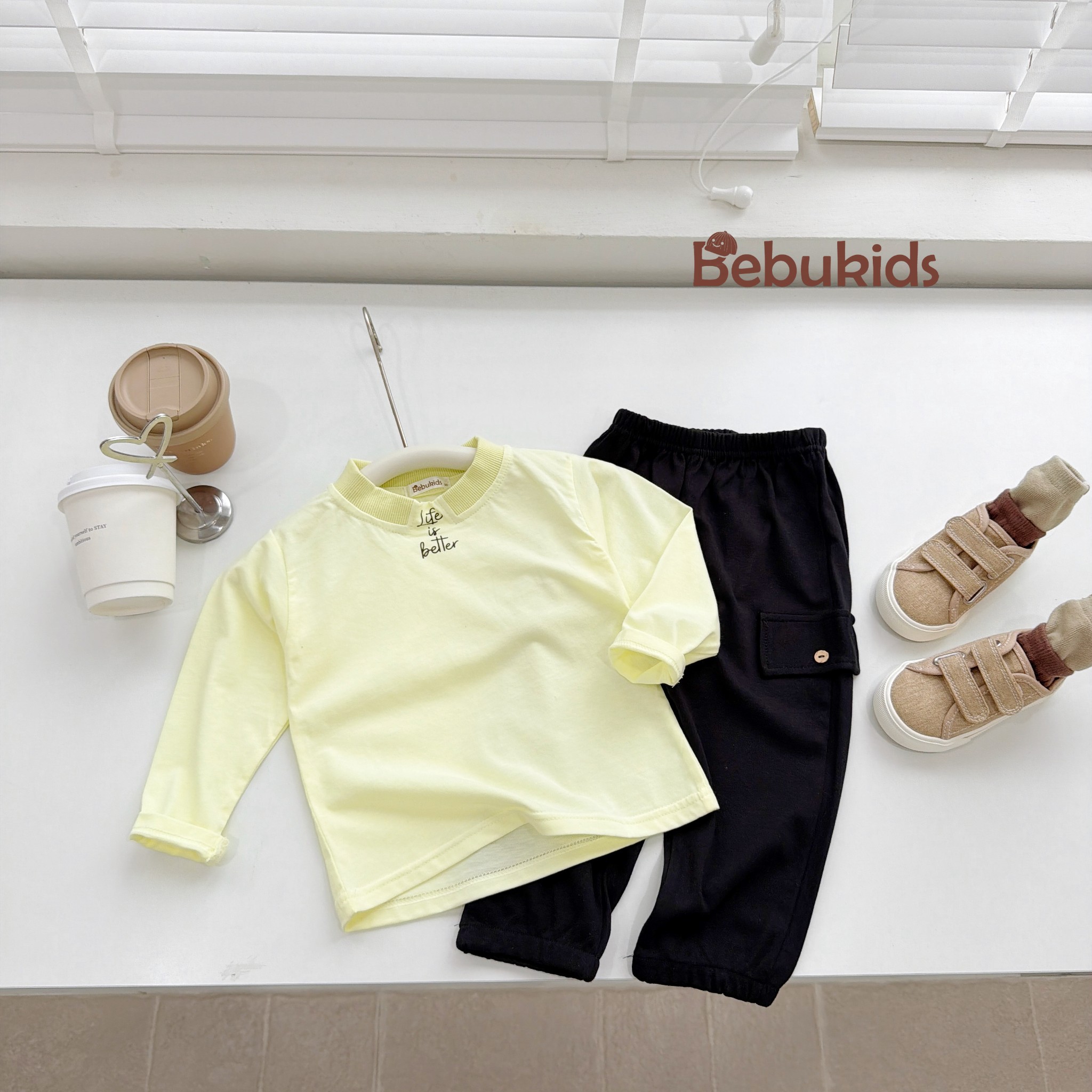 SB2073- bộ dài tay in life is better