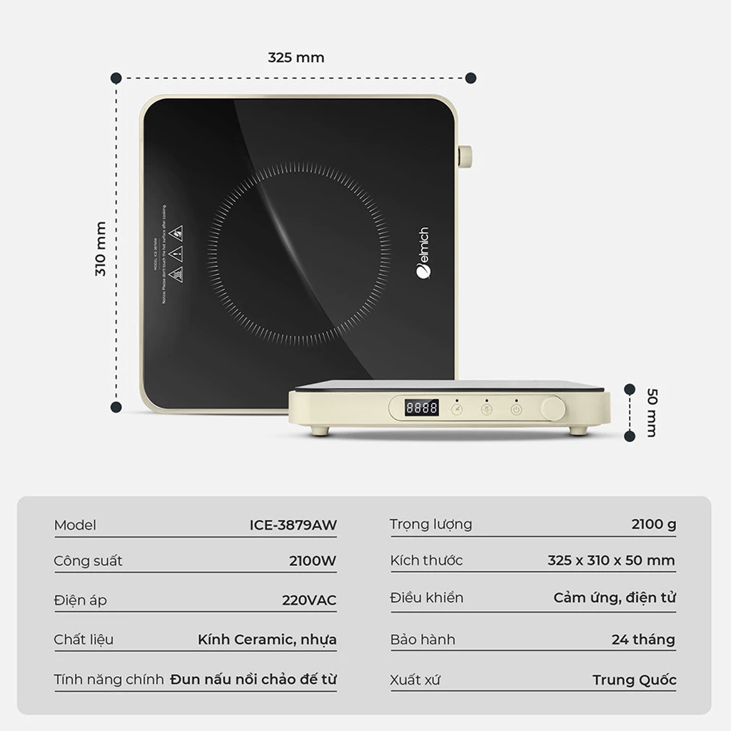 Product image - Bếp Từ Đơn Elmich ICE-3879