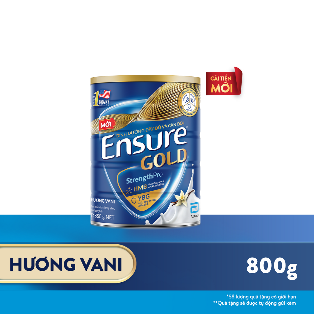 Product image - (Date 2027) Sữa Ensure Gold chính hãng dạng bột hương vani 800g