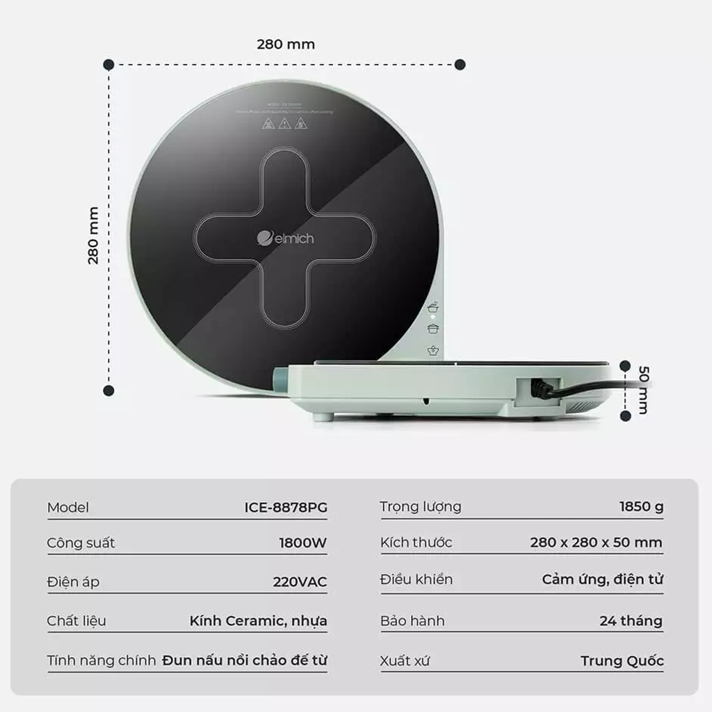 Product image - Bếp Từ Đơn Elmich ICE-8878