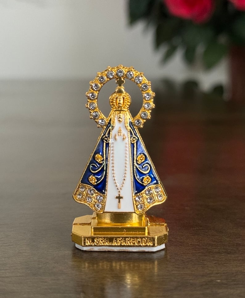 Product image - Gold Mary Mini Devotion Statue