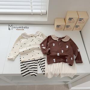 Bộ cổ sen dài tay bé gái