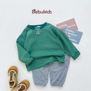 Bộ dài quần dài bé trai không cổ