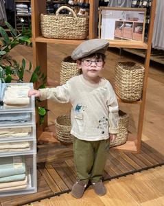 Bộ dài quần dài bé trai không cổ