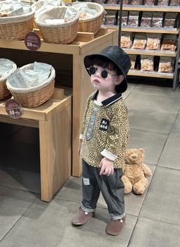 Bộ dài tay bé trai phối cổ in cà vạt