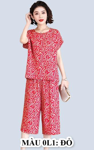 Product image - [ MÃ 0L ] Đồ bộ quần lửng họa tiết kẻ