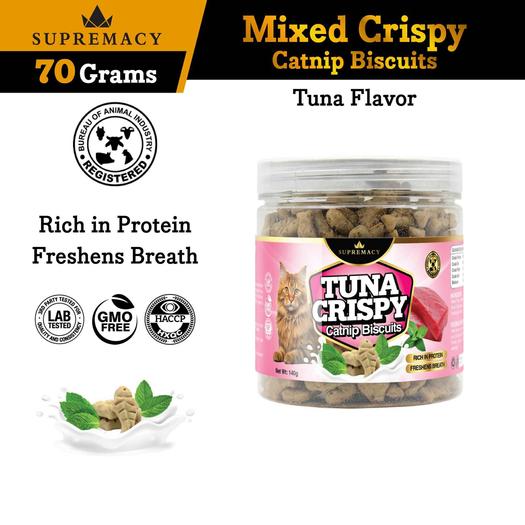 Product image - Crispy Catnip Biscuits for Cats - Tuna Flavor