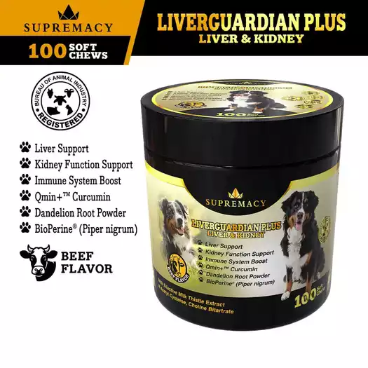 Product image - Liverguardian Plus Chewable Liver and kidney Vitamins for Dogs