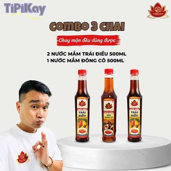 Product image - [Combo 3 món] 2 Nước Mắm Chay Trái Điều 500ml + 1 Nước Mắm Đông Cô 500ml