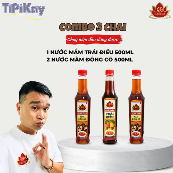 Product image - [Combo 3 món] 2 Nước Mắm Đông Cô 500ml + 1 Nước Mắm Chay Trái Điều 500ml