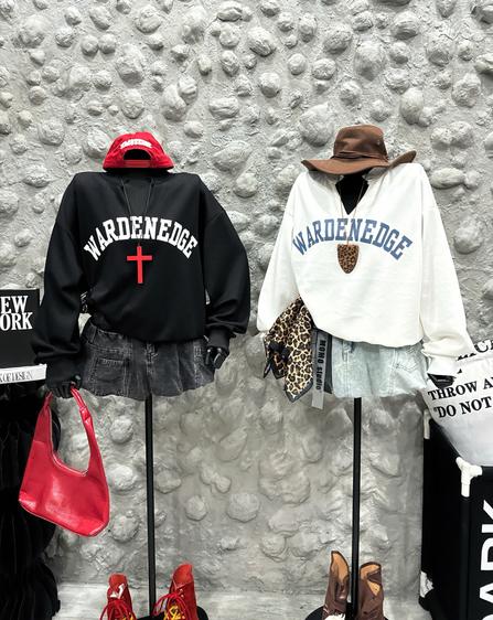 Product image - áo sweater nỉ chữ