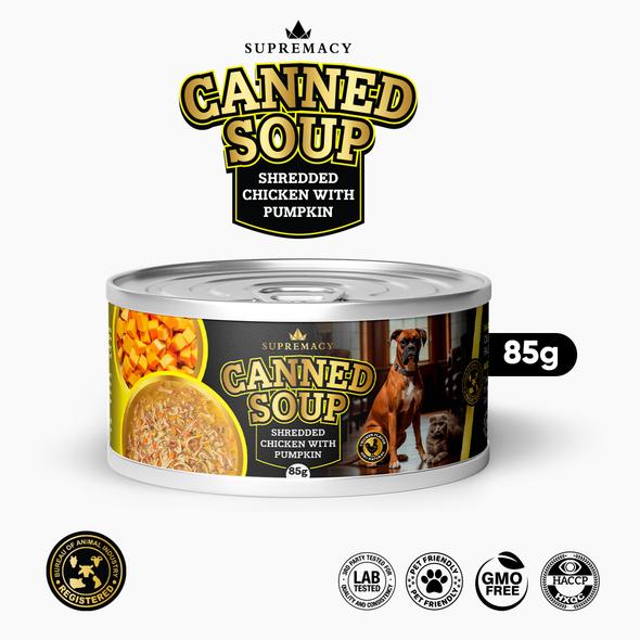 Product image - SUPREMACY CANNED SOUP SHREDED CHICKEN WITH PUMPKIN