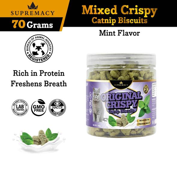 Product image - SUPREMACY CRISPY CATNIP BISCUIITS - MINT FLAVOR
