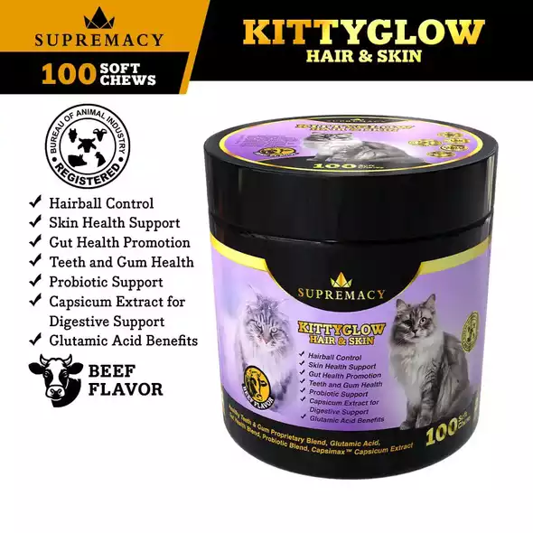 Product image - Supremacy KITTY GLOW Hair and Skin (100 Soft Chews)