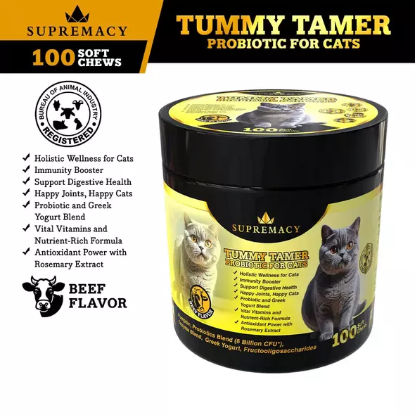 Product image - Tummy Tamer Probiotic Chewable Vitamins for Cats