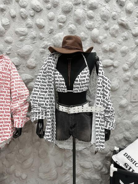 Product image - áo sơ mi love kèm bra