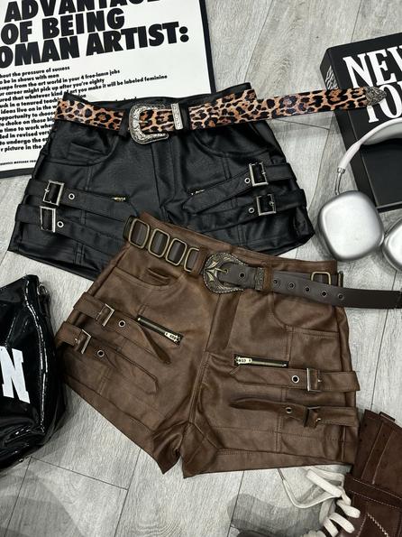 Product image - quần đùi da khóa siêu chất