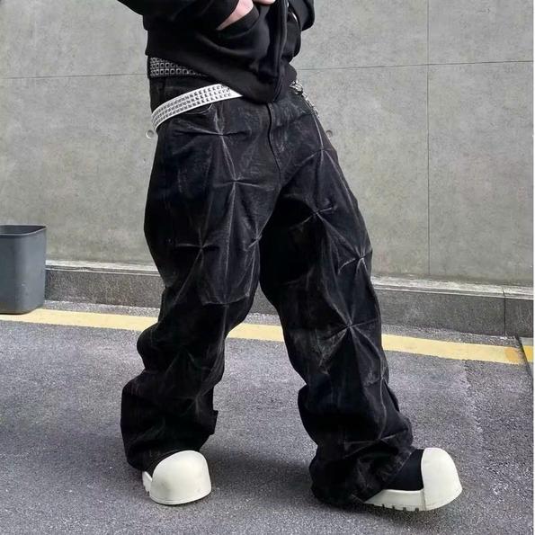 Product image - quần jean điểm nhún thân trước