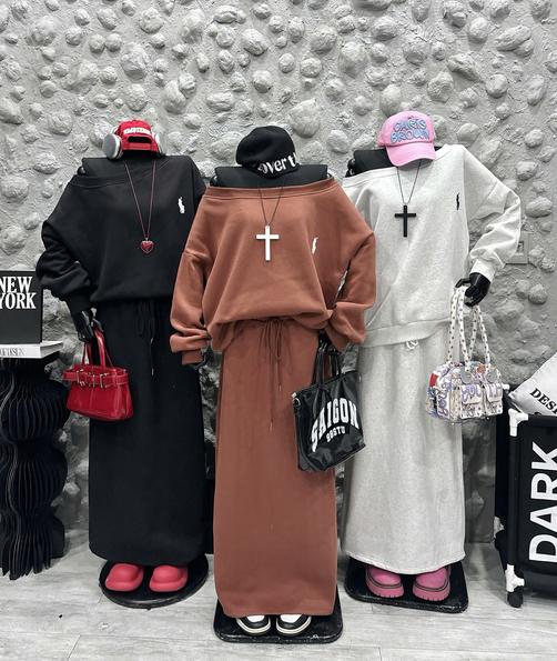 Product image - set nỉ dài trễ vai