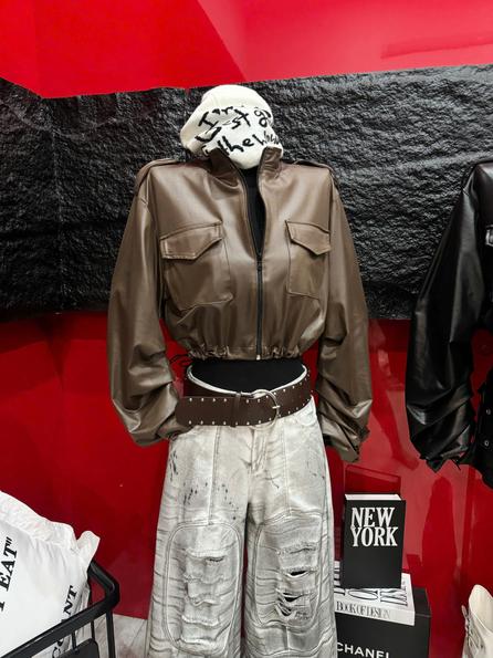 Product image - Áo Khoác Da Dáng Ngắn